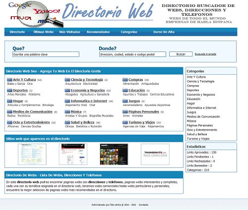 Directorios Web De Turismo Y Viajes En Internet
